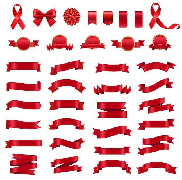 Big Set Symbol And Red Ribbon