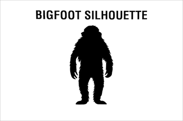 Vector bigfoot silhouettes and bigfoot vector illustration bigfoot silhouette illustration