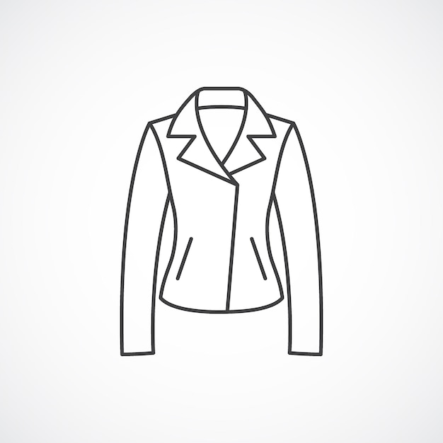 Biker jacket vector line fashion clothes