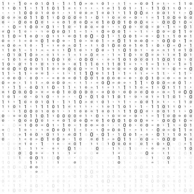 Binary code zero one matrix white background Abstract Matrix Background Binary Computer Code