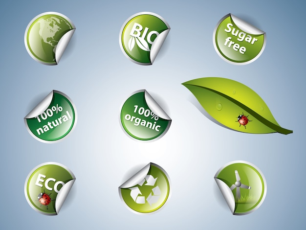 Bio and eco stickers