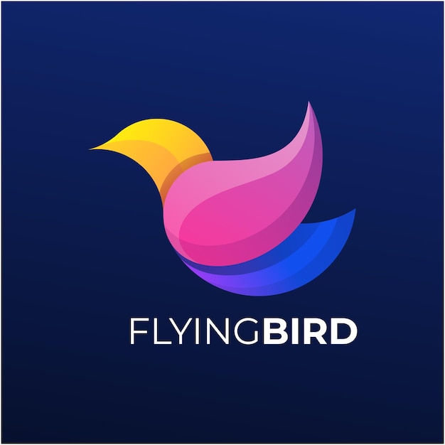 Bird colorful logo design