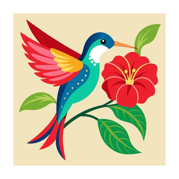 Bird vector illustration Hummingbird cartoon design