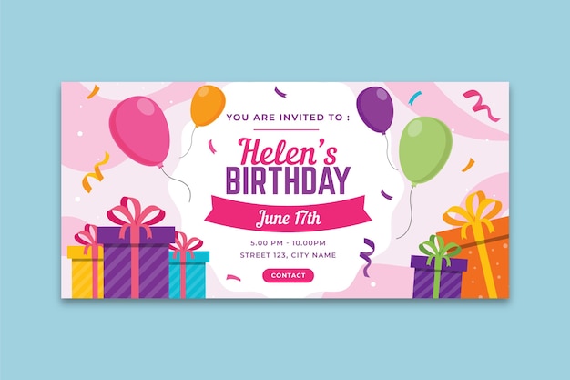 Birthday banner concept