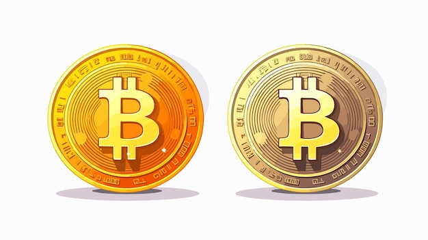 Vector bitcoin icon vector in trendy flat style isolated