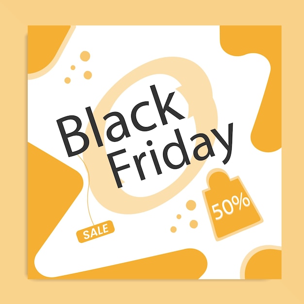 a black friday sale sign is on a yellow background