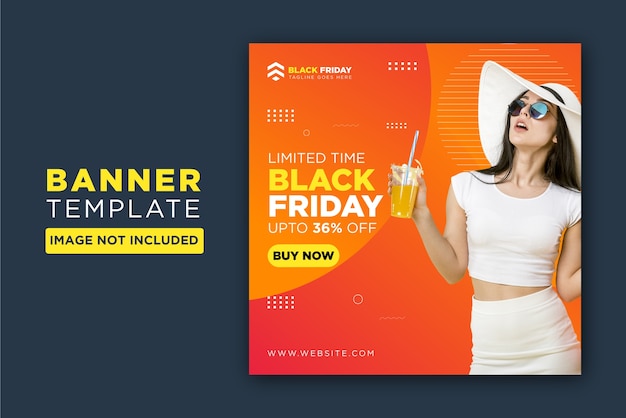 Black friday social media post design template