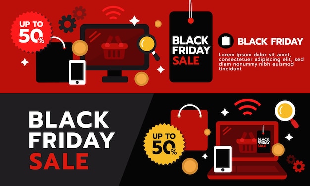 Black friday super sale banner.