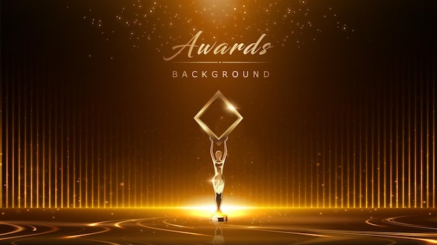 Vector black and gold award background. luxury background. luxury background. modern abstract background.