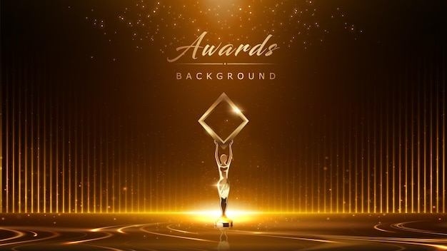 Black and Gold Award Background. Luxury Background. Luxury Background. Modern Abstract Background.