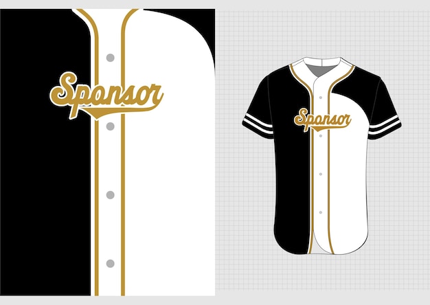 Vector a black and gold baseball jersey with the word magic on the front