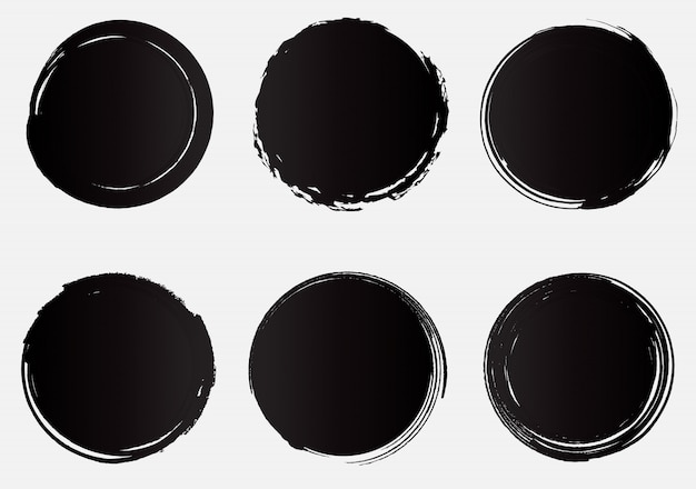 Black grunge circles