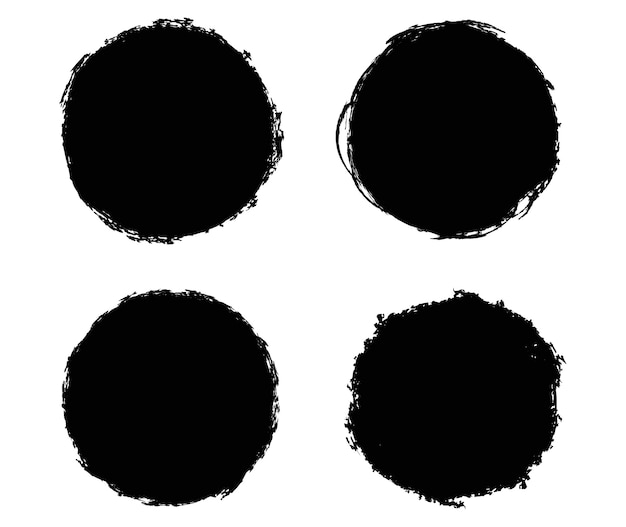 Black grunge circles