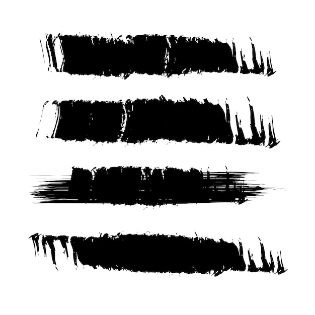 Vector black ink brush stroke