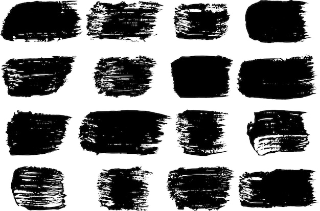 Black paint brush stroke set ink brush strokes brushes lines