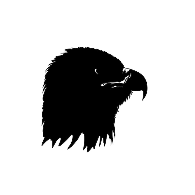 Black silhouette of a Birds side view isolated