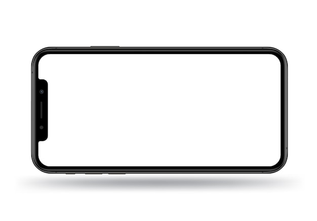 Black smartphone transparent screen.