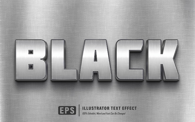 black text effect - editable  