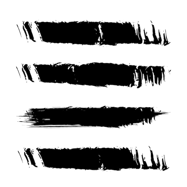 Vector a black and white drawing of a line of black and white paint