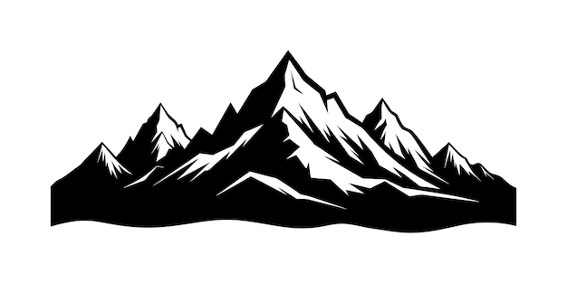 a black and white drawing of a mountain with the words  snowman  on it