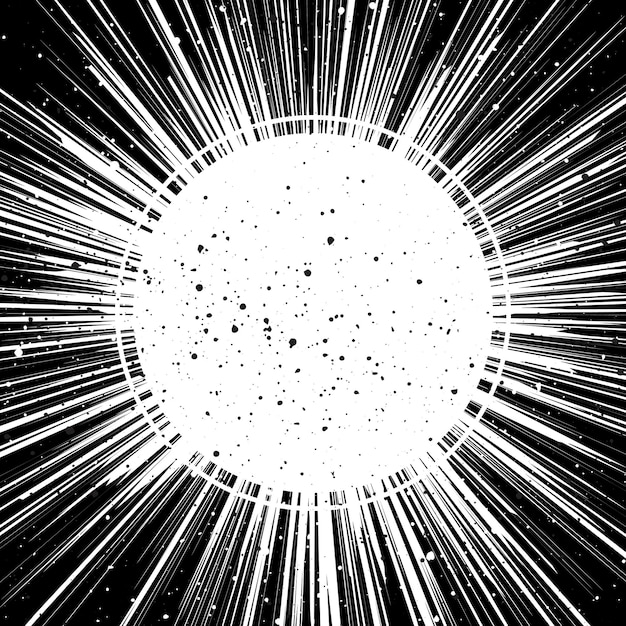 Black and white sunburst abstract background Ray burst explosion comic big bang speed frame