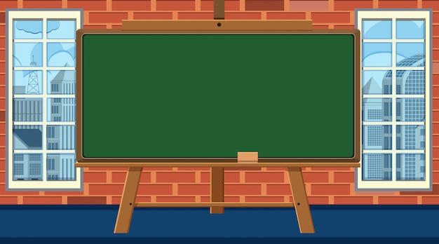 Blackboard template on the wall