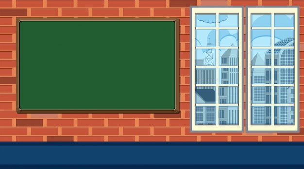 Blackboard template on the wall