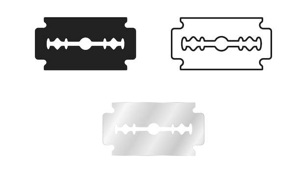 Blade razor icon set Vector EPS 10