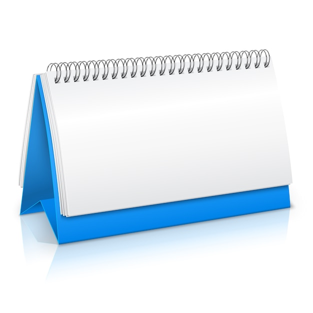 Blank calendar in realistic style