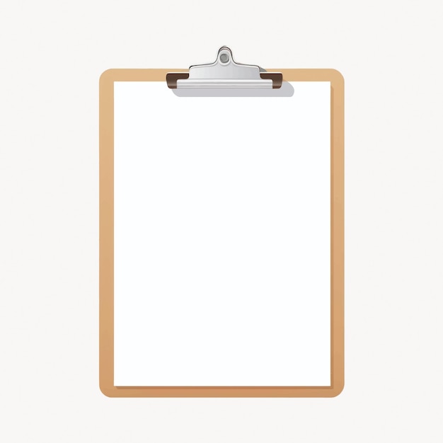 Vector blank clipboard for notes