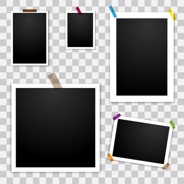 Blank photo frames set