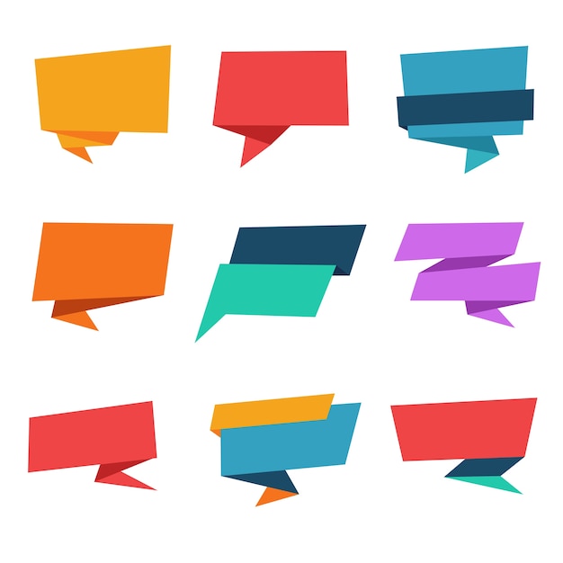 Blank Speech Bubble Banner Template