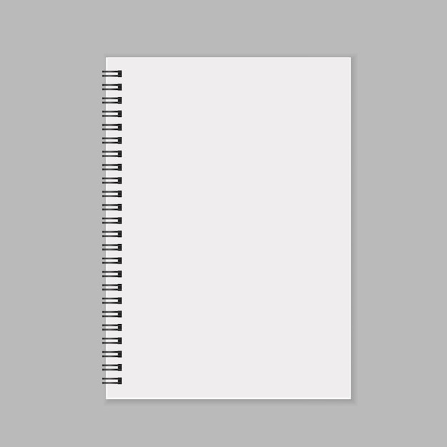 Blank spiral notebook