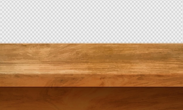 Vector blank wooden table mock up