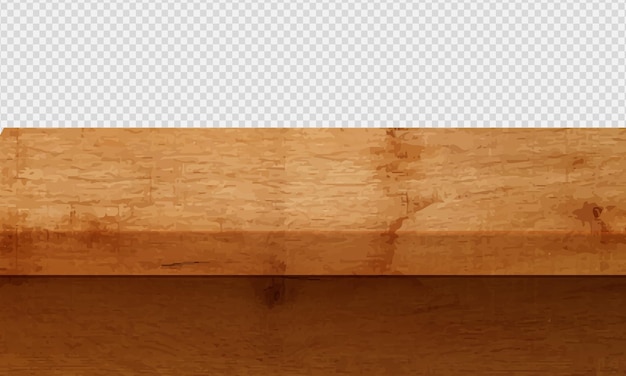 Vector blank wooden table mock up