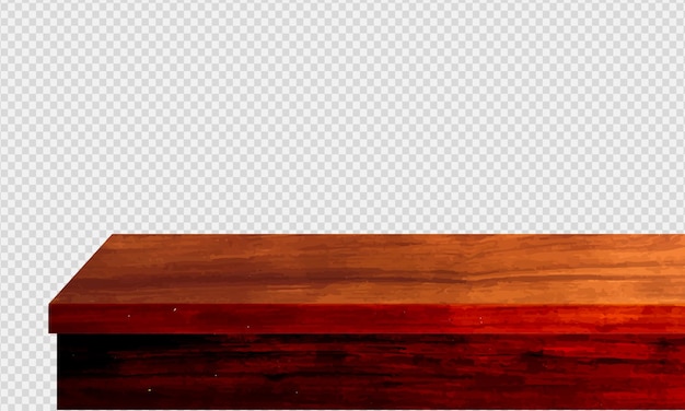 Vector blank wooden table mock up