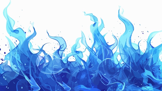 Vector blue abstract background with flames vector illustration