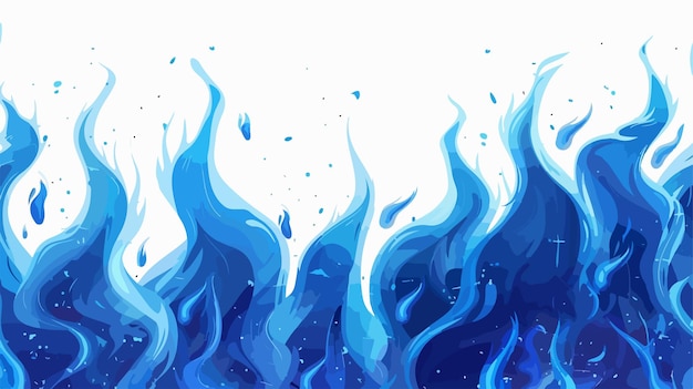 Vector blue abstract background with flames vector illustration