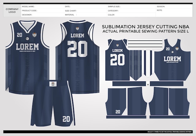 Vector blue basketball jersey design sublimation template