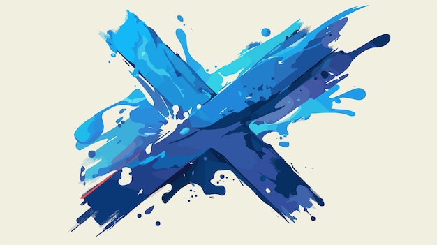 Vector a blue bird with a blue tail is in a painting