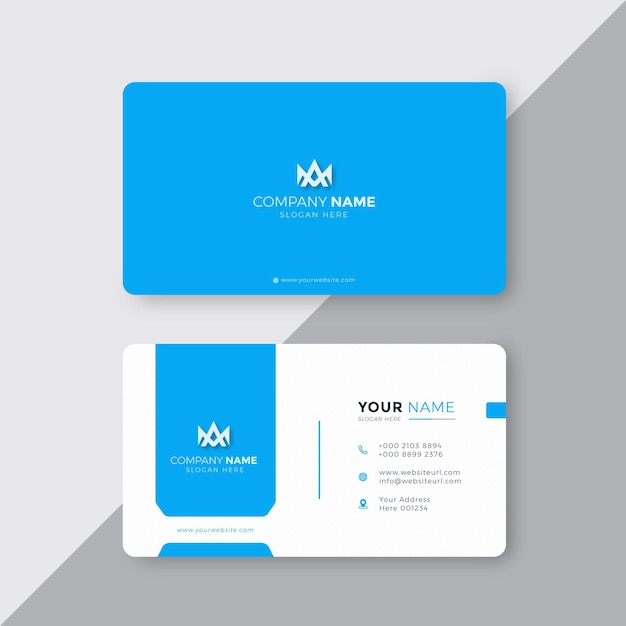 blue business card design