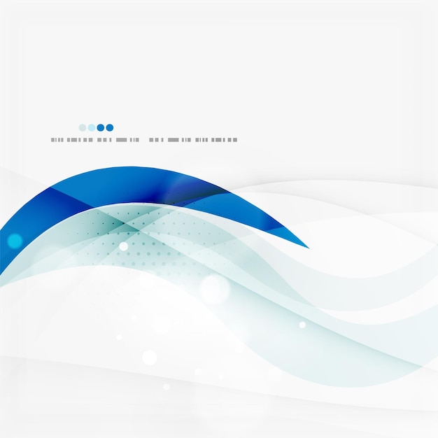 Vector blue business corporate wave line background