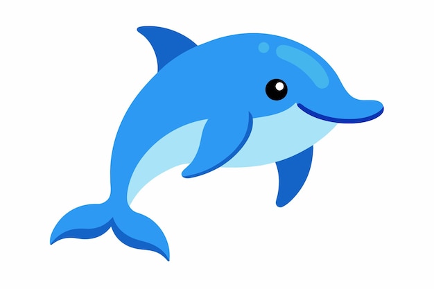 a blue dolphin with a black eye and a blue eye