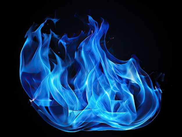 Vector a blue flame that is lit up with the word fire on it