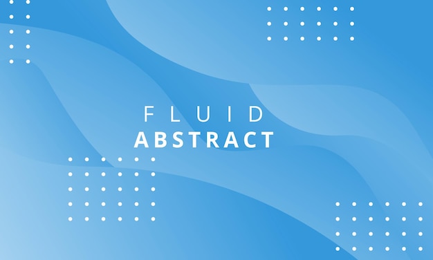 Vector blue fluid abstract wavy background