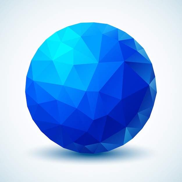 Blue Geometric Ball Vector illustration