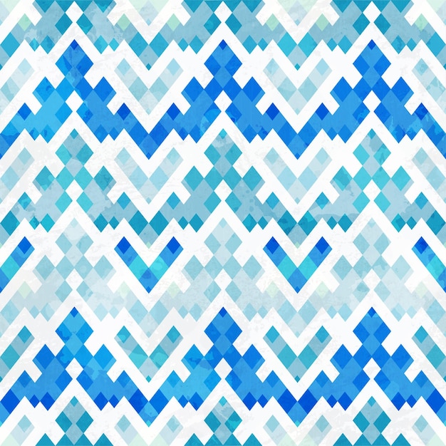 Blue geometric seamless pattern