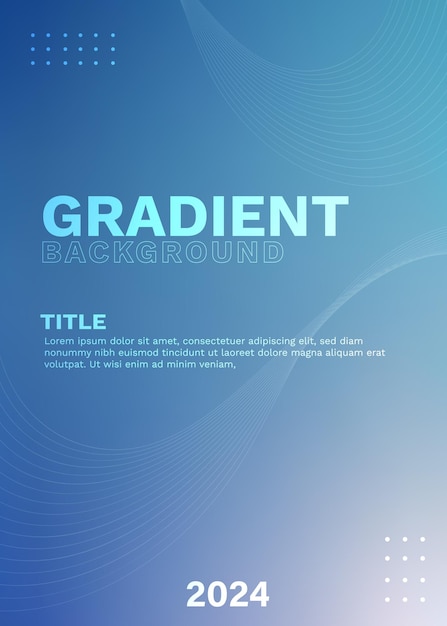 Vector blue gradient template modern artistic