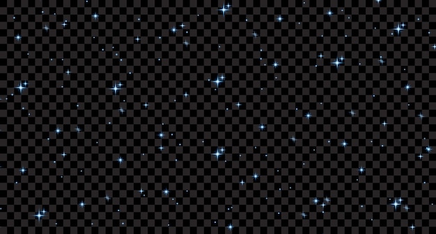 Blue night starry background Vector horizontal design template Dark night star background Vector illustration