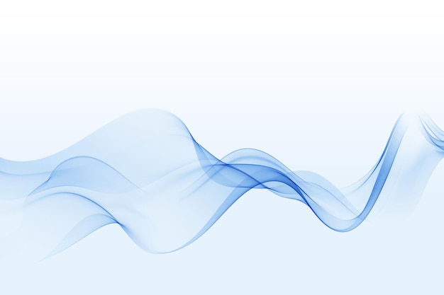 Blue transparent wave flow of abstract wave